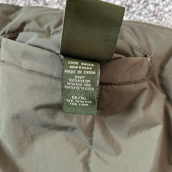 Eddie Bauer Green Reversible Vest Sz‎ 14/16 - Picture 4 of 8